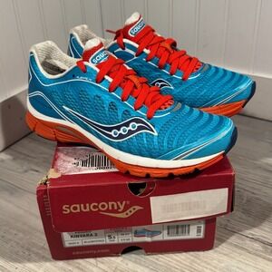 Saucony Progrid Kinvara 3 White Blue Red Women's Sz 5.5 Running Shoe‎
